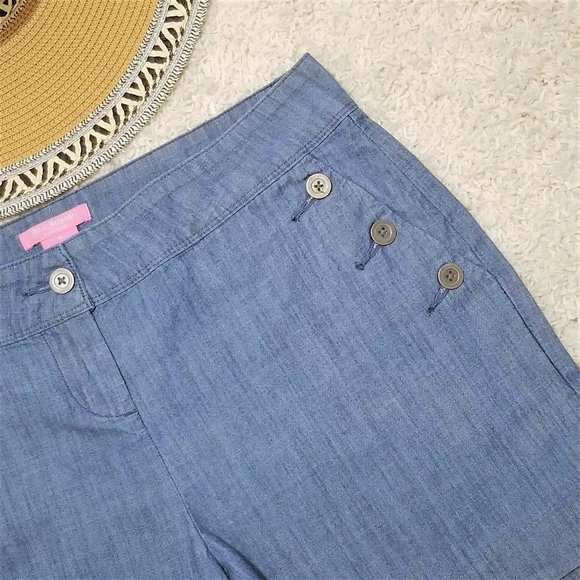 Shorts. Sailor Style, Blue Denim. Isaac Mizrahi Brand. Size 10. - Picture 4 of 8